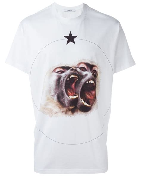 givenchy monkey t shirt white|Givenchy Monkey Brothers T.